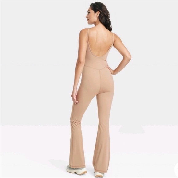 JoyLab Light Brown Women's Flare Long Bodysuit - Picture 2 of 7